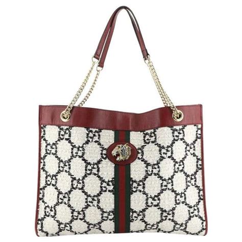 gucci rajah tweed tote|Gucci Rajah Gg Tweed Large Tote 537219 G32BX 8582.